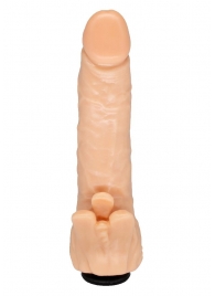 Телесная гелевая насадка-фаллос с клиторальными лепестками - 18,5 см. - LOVETOY (А-Полимер) - купить с доставкой в Южно-Сахалинске