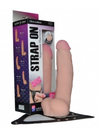 Реалистичный фаллос на поясе Harness - 20,5 см. - LOVETOY (А-Полимер) - купить с доставкой в Южно-Сахалинске