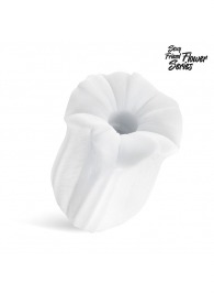 Белый нереалистичный мастурбатор в форме бутона цветка Datura - 1137 - в Южно-Сахалинске купить с доставкой