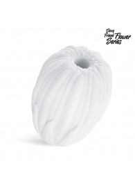 Белый нереалистичный мастурбатор в форме бутона цветка Daisy - 1137 - в Южно-Сахалинске купить с доставкой