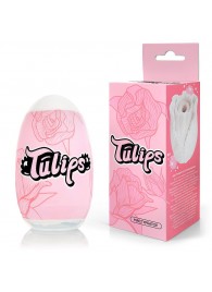 Белый нереалистичный мастурбатор в форме бутона цветка Tulips - 1137 - в Южно-Сахалинске купить с доставкой