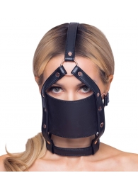 Черный намордник с кляпом-шаром Head Harness With A Gag - Orion - купить с доставкой в Южно-Сахалинске