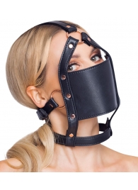 Черный намордник с кляпом-шаром Head Harness With A Gag - Orion - купить с доставкой в Южно-Сахалинске