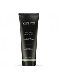 Массажный легкий крем WICKED Sage plus Sea Salt - 120 мл. - Wicked - купить с доставкой в Южно-Сахалинске