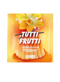 Пробник гель-смазки Tutti-frutti со вкусом ванильного пудинга - 4 гр. - Биоритм - купить с доставкой в Южно-Сахалинске