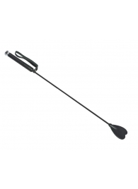 Чёрный стек с шлепком-сердечком - 70 см. - Sitabella - купить с доставкой в Южно-Сахалинске