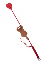 Стек с красным наконечником-сердечком - 70 см. - Sitabella - купить с доставкой в Южно-Сахалинске