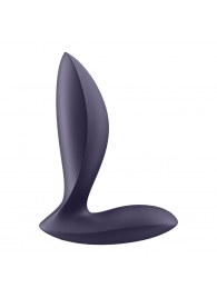 Фиолетовый анальный вибростимулятор Power Plug - Satisfyer - в Южно-Сахалинске купить с доставкой