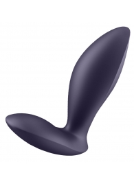 Фиолетовый анальный вибростимулятор Power Plug - Satisfyer - в Южно-Сахалинске купить с доставкой