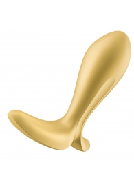 Золотистый анальный вибростимулятор Intensity Plug - Satisfyer - в Южно-Сахалинске купить с доставкой
