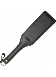 Черная кожаная шлепалка SitaBlack - 30 см. - Sitabella - купить с доставкой в Южно-Сахалинске