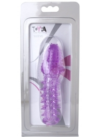 Фиолетовая насадка, удлиняющая половой член - 13,5 см. - Toyfa Basic - в Южно-Сахалинске купить с доставкой