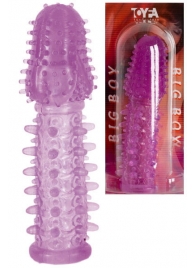 Фиолетовая насадка, удлиняющая половой член - 13,5 см. - Toyfa Basic - в Южно-Сахалинске купить с доставкой