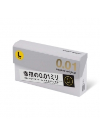 Презервативы Sagami Original 0.02 L-size увеличенного размера - 5 шт. - Sagami - купить с доставкой в Южно-Сахалинске