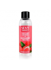 Массажное масло Sexy Sweet Nectar Lychee с феромонами и ароматом личи - 75 мл. - Биоритм - купить с доставкой в Южно-Сахалинске