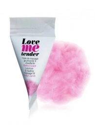 Съедобное согревающее массажное масло Love Me Tender Cotton Candy с ароматом сладкой ваты - 10 мл. - Love to Love - купить с доставкой в Южно-Сахалинске