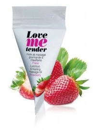 Съедобное согревающее массажное масло Love Me Tender Strawberry с ароматом клубники - 10 мл. - Love to Love - купить с доставкой в Южно-Сахалинске