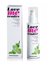 Съедобное согревающее массажное масло Love Me Tender Mojito с ароматом мохито - 100 мл. - Love to Love - купить с доставкой в Южно-Сахалинске