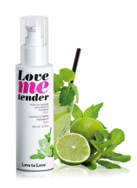 Съедобное согревающее массажное масло Love Me Tender Mojito с ароматом мохито - 100 мл. - Love to Love - купить с доставкой в Южно-Сахалинске