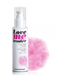 Съедобное согревающее массажное масло Love Me Tender Cotton Candy с ароматом сладкой ваты - 100 мл. - Love to Love - купить с доставкой в Южно-Сахалинске