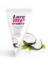 Съедобное согревающее массажное масло Love Me Tender Cocos с ароматом кокоса - 10 мл. - Love to Love - купить с доставкой в Южно-Сахалинске
