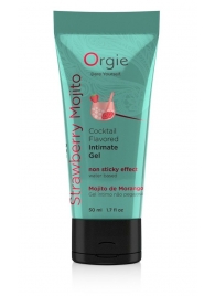 Съедобный интимный гель Orgie Lube Tube Cocktail Strawberry Mojito - 50 мл. - ORGIE - купить с доставкой в Южно-Сахалинске