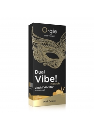 Съедобный гель Dual Vibe Pina Colada с эффектом вибрации и вкусом коктейля пина колада - 15 мл. - ORGIE - купить с доставкой в Южно-Сахалинске