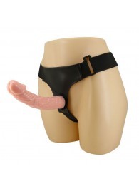 Гладкий фаллоимитатор с крупной головкой на ремешках - 19,7 см. - Baile - купить с доставкой в Южно-Сахалинске