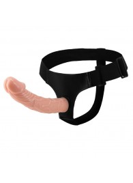 Гладкий фаллоимитатор с крупной головкой на ремешках - 19,7 см. - Baile - купить с доставкой в Южно-Сахалинске