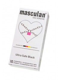 Ультрапрочные презервативы Masculan Ultra Safe Black - 10 шт. - Masculan - купить с доставкой в Южно-Сахалинске