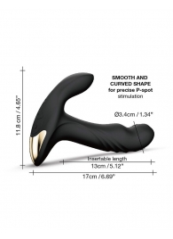 Черный вибромассажер простаты Multi P-Joy с 3 моторами - Dorcel - в Южно-Сахалинске купить с доставкой