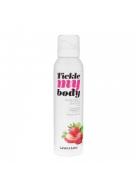 Массажная хрустящая пенка Tickle My Body Strawberry с ароматом клубники - 150 мл. - Love to Love - купить с доставкой в Южно-Сахалинске