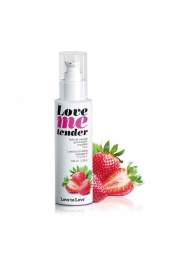 Съедобное согревающее массажное масло Love Me Tender Strawberry с ароматом клубники - 100 мл. - Love to Love - купить с доставкой в Южно-Сахалинске