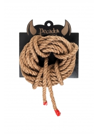 Джутовая веревка для шибари - 5 м. - Pecado - купить с доставкой в Южно-Сахалинске