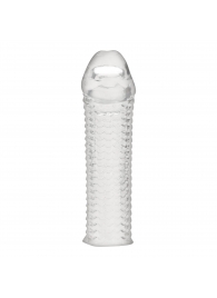 Текстурированная насадка на пенис Clear Textured Penis Enhancing Sleeve Extension - 16,5 см. - BlueLine - в Южно-Сахалинске купить с доставкой