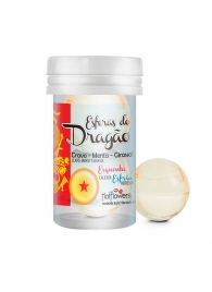 Интимный гель Esferas do Dragao Hot Ball с охлаждающе-разогревающим эффектом (2 шарика по 3 гр.) - HotFlowers - купить с доставкой в Южно-Сахалинске