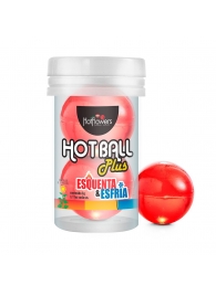 Лубрикант на масляной основе Hot Ball Plus с охлаждающе-разогревающим эффектом (2 шарика по 3 гр.) - HotFlowers - купить с доставкой в Южно-Сахалинске