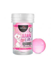 Лубрикант на силиконовой основе с эффектом вибрации Xana Loka Hot Ball (2 шарика по 3 гр.) - HotFlowers - купить с доставкой в Южно-Сахалинске