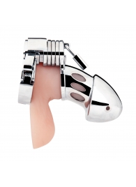 Клетка на пенис из металла Obedience Cock Cage - BlueLine - купить с доставкой в Южно-Сахалинске