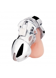 Клетка на пенис из металла Obedience Cock Cage - BlueLine - купить с доставкой в Южно-Сахалинске