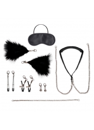 Большой эротический набор из 12 предметов Interchangeable Collar   Nipple Clips Set - Lux Fetish - купить с доставкой в Южно-Сахалинске