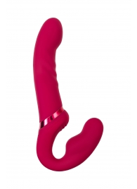 Малиновый безремневой страпон Lapis - 23 см. - Lovense - купить с доставкой в Южно-Сахалинске
