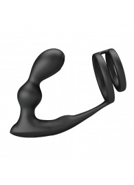 Черный вибростимулятор простаты с фиксацией кольцами Marshall - Baile - в Южно-Сахалинске купить с доставкой