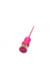Розовый тонкий стимулятор Nipple Vibrator - 23 см. - I-MOON - купить с доставкой в Южно-Сахалинске