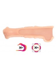 Телесная фантазийная насадка на член Cock Sleeve Size M - KOKOS - в Южно-Сахалинске купить с доставкой