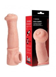 Телесная фантазийная насадка на член Cock Sleeve Size L - KOKOS - в Южно-Сахалинске купить с доставкой