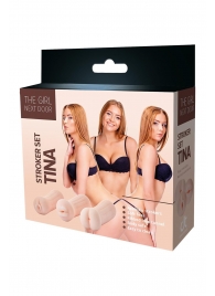 Набор из 3 мастурбаторов The Girl Next Door Tina - Dream Toys - в Южно-Сахалинске купить с доставкой