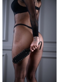 Кожаная шлепалка Sex Game с заклепками - 33 см. - БДСМ Арсенал - купить с доставкой в Южно-Сахалинске