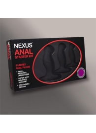 Набор из 3 массажеров простаты чёрного цвета NEXUS ANAL STARTER KIT - Nexus Range - в Южно-Сахалинске купить с доставкой