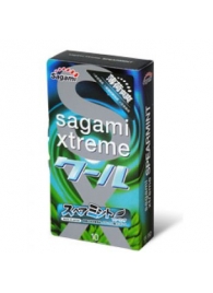 Презервативы Sagami Xtreme Mint с ароматом мяты - 10 шт. - Sagami - купить с доставкой в Южно-Сахалинске